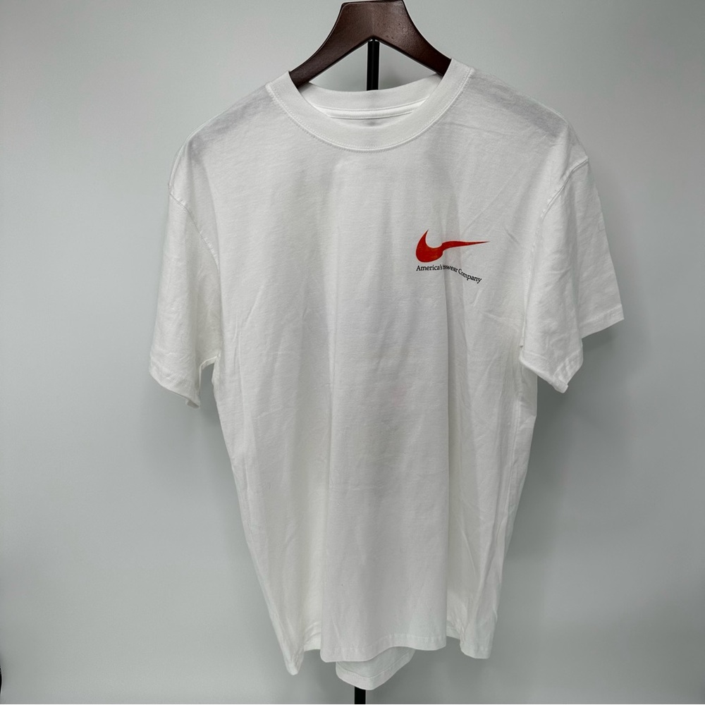 Nike White Tee with Red Swoosh